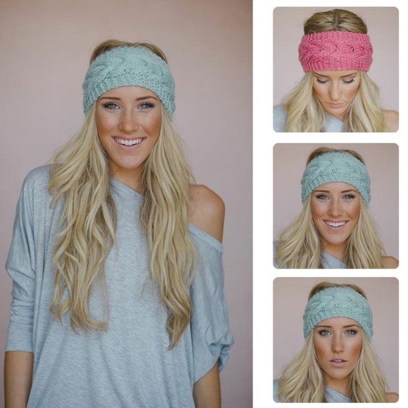 *ZOE* Mint Handmade Twist Woven Fashion Headband - Picture 5 of 6